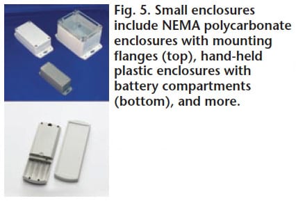 Fig. 5. Small enclosures, hand-held plastic enclosures and more.