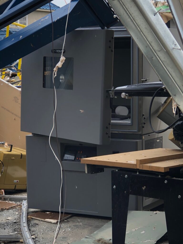 TestEquity's TE-1027S chamber remained standing after a deadly tornado struck Tennessee State University.