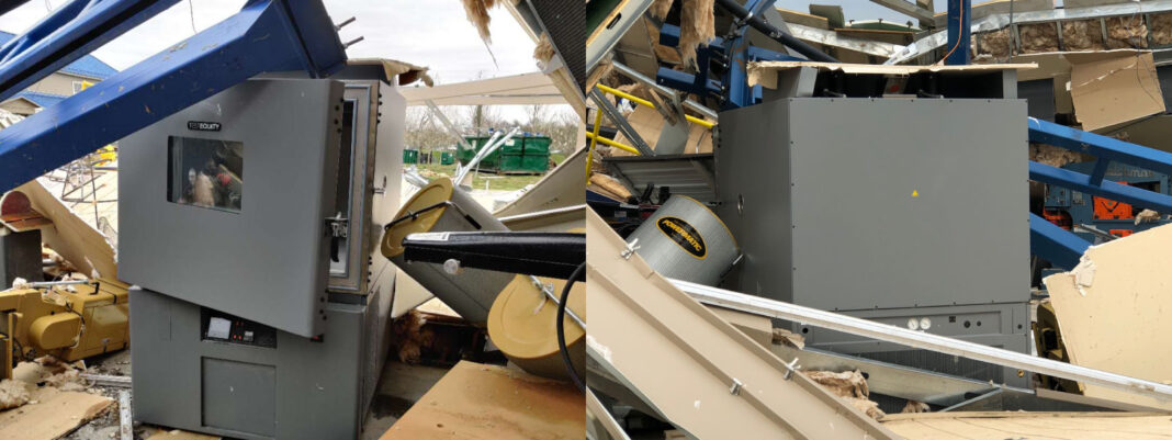 TestEquity's TE-1027S chamber remained standing after a deadly tornado struck Tennessee State University.