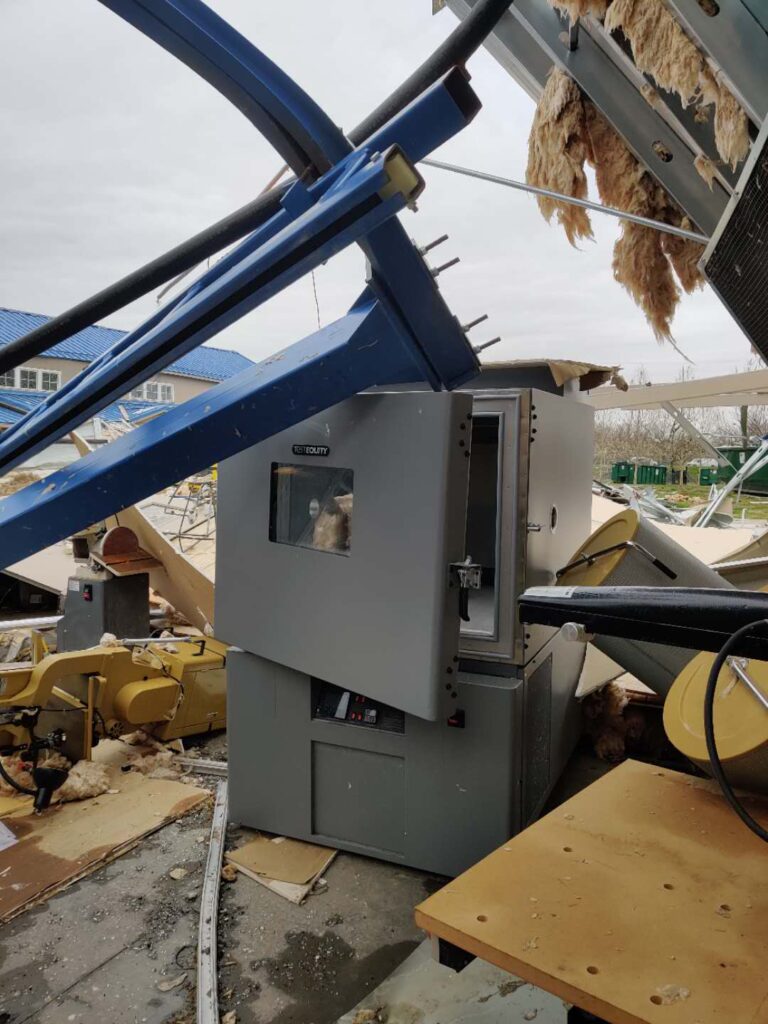 TestEquity's TE-1027S chamber remained standing after a deadly tornado struck Tennessee State University.